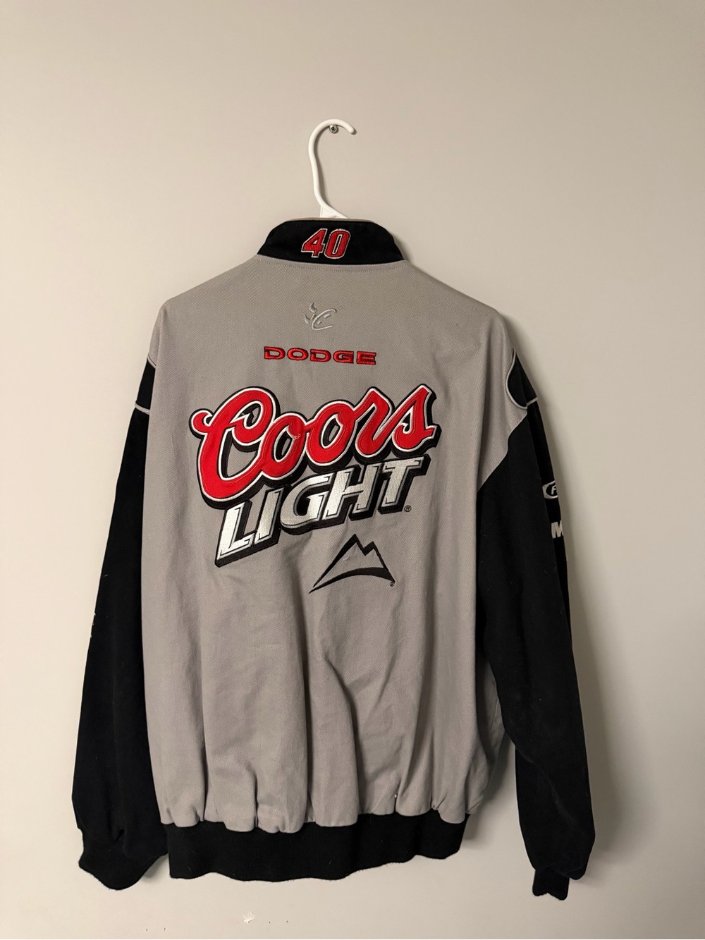 Men's Racing Jacket - Gray & Black - Picture 2 of 2